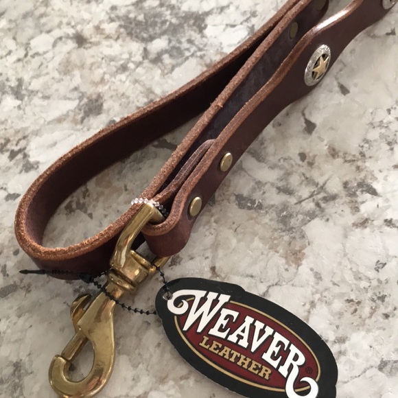 Dog Leash, 4' x 3/4"Leather, Lonestar Design - Picture 5 of 5